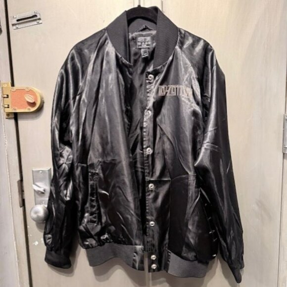 Retro Led Zeppelin Rare Limited Edition Black Satin Bomber / Varsity Tour Jacket - Picture 5 of 16